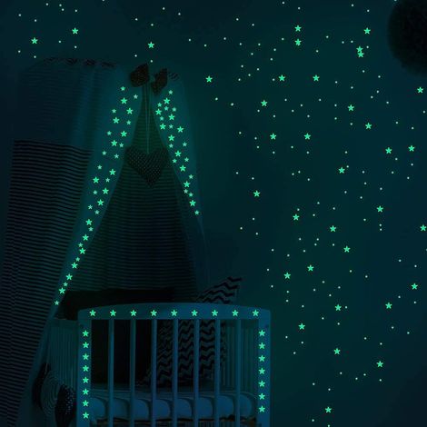 BEBUSINGOTO 413 Estrellas que Brillan en la Oscuridad para Techo, Niños, Adultos, Niñas, Pegatinas Realistas, Estrellas Luminosas para Techo y Paredes de la Habitación Infantil, (1/5)