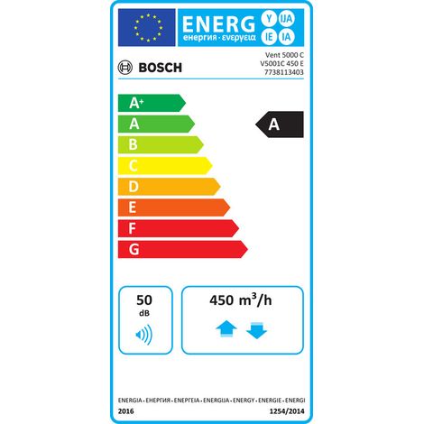 BOSCH Wohnungslüftungsgerät V5001 C 450E mit Enthalpiewärmetauscher, 450m3/h - 7738113403 (1/2)