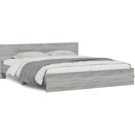 Maison Exclusive - Estructura de cama con cabecero gris Sonoma 20 (1/5)