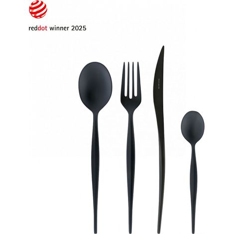 NATURA BLACK DIAMOND, Posate Set 24 Pz, Scatola Finestra, Casa