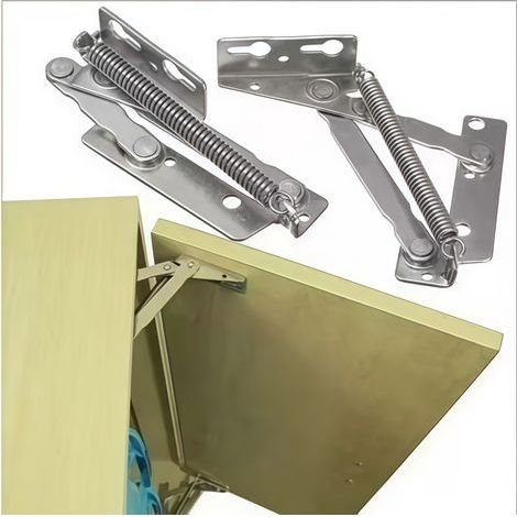 pair of heavy-duty, industrial-grade spring hinges for kitchen doors/cabinets, 80-degree angle. (1/5)
