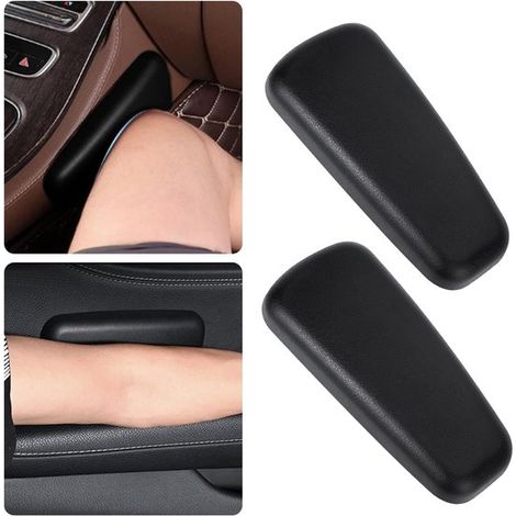 Cuscini per bracciolo auto in 2 pezzi, cuscini di supporto per gomiti in morbida pelle per alleviare la pressione, cuscini per bracciolo del conducente, universali (1/4)