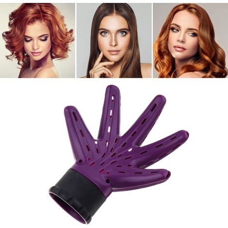 1 Diffuseur, compatible sèche-cheveux, picots répartis, matériau résistant, pour cheveux bouclés (1/5)