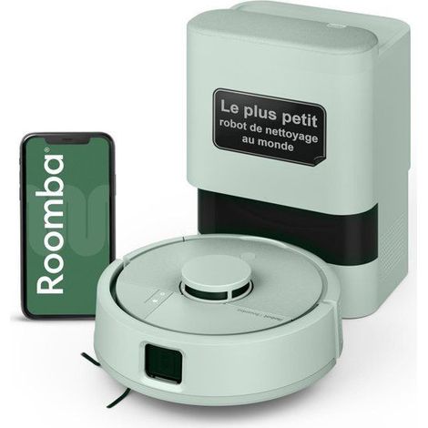 iRobot Roomba Mini Vert - Saug- und Wischroboter + Auto-Entleerungsstation - 7000 Pa - Staubbeutel (Station) 2,5 L (1/3)