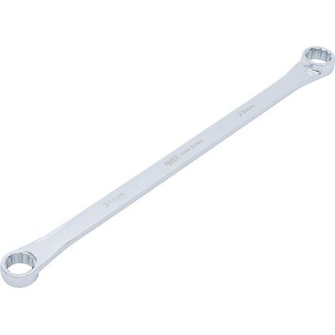 BGS Doppel-Ringschlüssel  extra lang  SW 21  x 23  mm -  1186-21x23  Chiave doppia  ad anello  extra lunga  BGS  SW 21  x 23  mm -  1186-21x23
