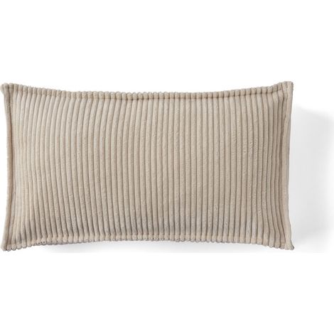Lisa Design – Coussin d'allaitement en velours côtelé 32x57 cm – Garnissage 92% polyester – Finition passepoil – Beige