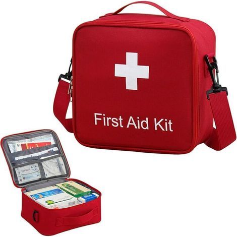 Trousse de Secours Vide, Étanche Trousse Pharmacie Voyage de Grande Capacité, Portable Sac de Médecine AVCE Sangle, Sac DUrgence Médical pour Activités de Plein Air, Voyages, Maison (1/4)