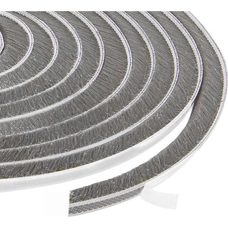 joint porte, joint brosse 9 mm (L) x 15 mm (P) x 10 m (L), pour portes, fenêtres, armoires, étanche aux courants d'air et aux insectes joint brosse porte coulissante (1/5)