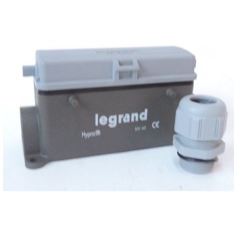 Connecteur multipôles embase femelle saillie volet métal Hypra 16A 500V 24P+T LEGRAND 053163