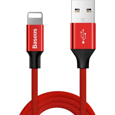 Cable Baseus Yiven Lightning de 1,8 m y 2 A (rojo) (1/4)