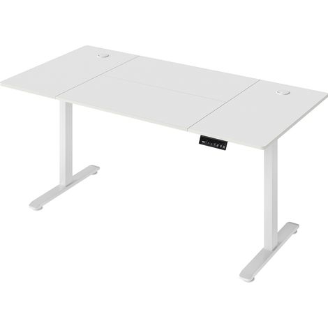 Levede Electric Standing Desk Adjustable Height Workstation Metal Frame White
