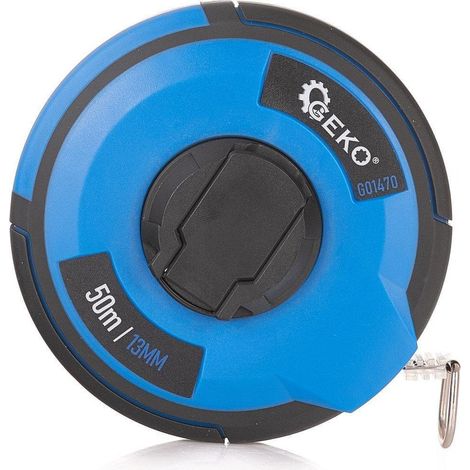 Geko Stahlmaßband Weiß 50 Meter 13 mm