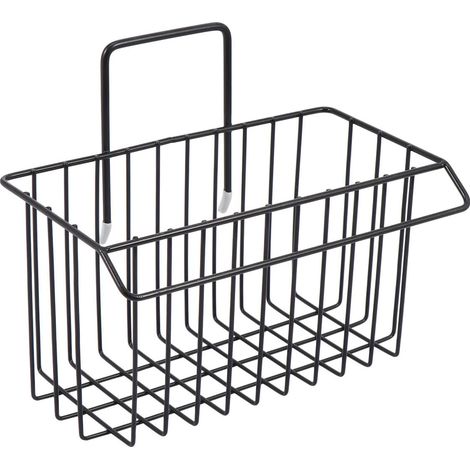 Panier de Rangement Mural sans Perçage Porte-éponges à Vaisselle Noir Facile à Nettoyer, Gain de Place pour Égouttoir Cuisine et Salle à Manger (1/5)