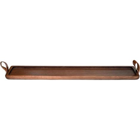 Harvey Candle Tray - Acacia Wood - L12 x W50 x H1.75 cm - Walnut