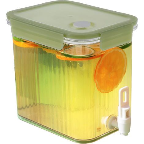 Distributeur d'eau pour réfrigérateur avec robinet, récipient en plastique de 3,5 L, pour thé et jus à la maison (1/5)