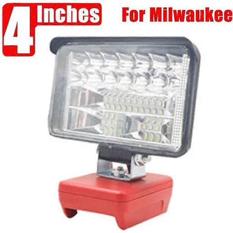Lampe torche LED de travail pour voiture, projecteur électrique pour batterie Milwaukee M18 18V Li-ion, contrôle de puissance (faible et forte), 4 pouces, 34 LED (1/5)