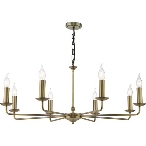 Dar Favian Suspension Favian à 8 lumières, finition bronze mat uniquement (1/5)