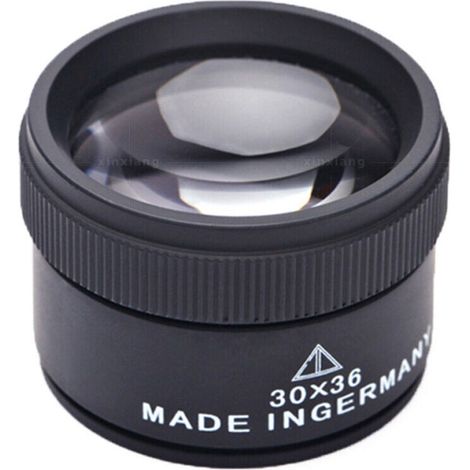 30X Jewelry Magnifier, Portable Metal Optical Magnifier, Pocket Magnifier for Coins, Stamps, Jewelry, and Watches (1/5)