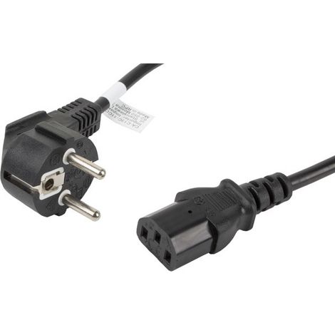 Lanberg CEE 7/7 - IEC 320 C13 Netzkabel 1,8 m VDE Schwarz (1/4)