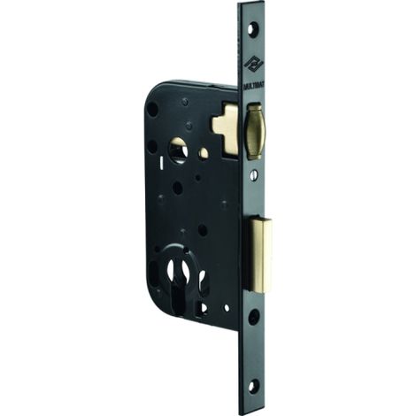 Serrure à larder à rouleau et pêne dormant à cylindre axe 50 mm - Têtière à bouts carrés - ASSA ABLOY FRANCE JPM