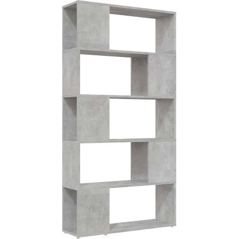 Maison Exclusive - Libreria/Divisorio Grigio Cemento 80x24x155 cm in Truciolato (1/5)