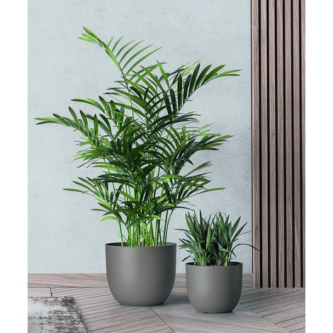 RIO - COPRIVASO GREENER IN RESINA-TORTORA / Diam 35 cm