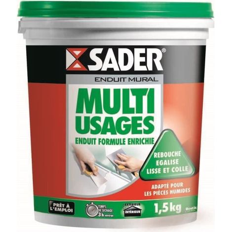 Enduit mural multi‐usages Sader prêt à l'emploi intérieur extérieur  Conditionnement: 1,5KG