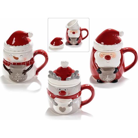 Set tre tazze per tisane a forma di personaggi tipici Natalizi (1/3)