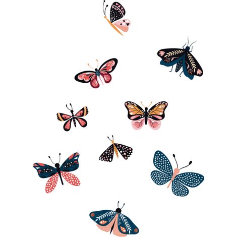 Autocollant Mural Papillons (1/2)