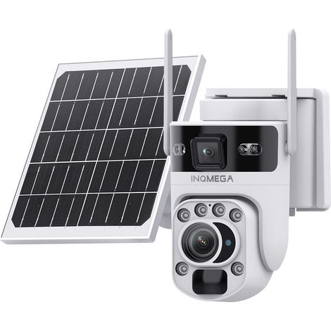 Caméra de Surveillance Solaire WiFi Extérieure 6MP Ultra HD, Double Objectif et Double Vue, Zoom jusqu’à 20x, Vision Nocturne Couleur 25 m, Suivi Humain, PTZ 355°/90°, Audio Bidirectionnel, IP66, Batt (1/5)