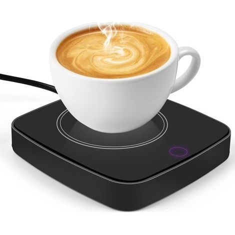 Chauffe Tasse à Café,électrique Tasse Chauffante avec 3 Réglages de Température, Chauffe Tasse Cafe, Chauffe-Boissons, Arrêt Automatique pour Café Le thé Chocolat au Lait (Noir) (1/5)