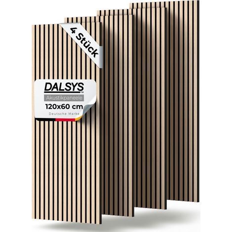 Dalsys Akustikpaneel - 120x60cm. 4 Stück Eiche hell (1/5)
