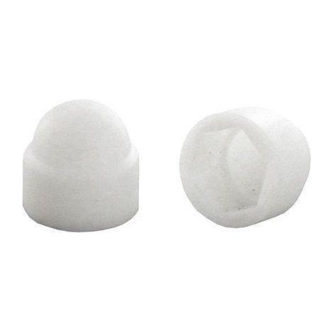 Cache Boulon Tête Hexagonale Blanc Plastique Ø8 - INVENTIV