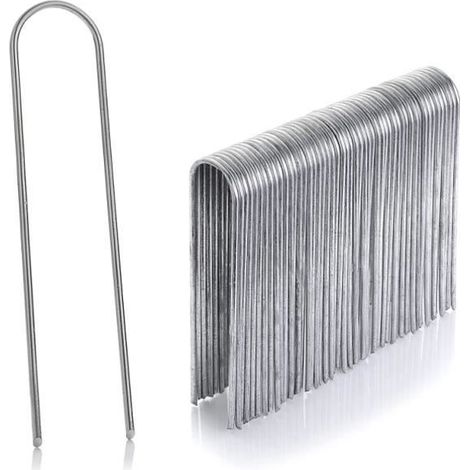 Set von 50 Befestigungsstäben aus rostfreiem, verzinktem Stahl, H150mm - für Planen, Rohre und Kabel
