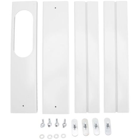 Kit de ventana para aire acondicionado portátil, paneles de sellado de PVC ajustables de 16,9 a 55 pulgadas, fácil instalación para oficina y hogar.