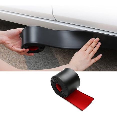 Faldones laterales universales para coche，protector antiarañazos para faldones laterales universales，protector de parachoques de goma (1/5)