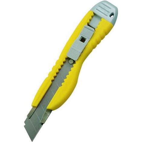 Coltelli Lama A Spezzare Vigor Metal/Guide Gialli Big  18 Mm Cf.30Pz