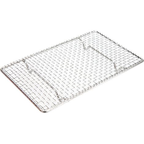 Grille de barbecue rectangulaire en acier inoxydable antirouille, compatible lave-vaisselle, pour grillades et cuisson au four. (1/5)