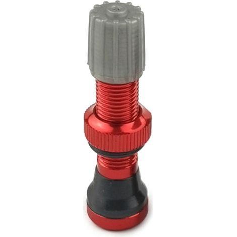 Embout de valve léger en alliage d'aluminium pour pneus de vélo tubeless, embout de valve à vide pour pneus de vélo tubeless 40 mm rouge (1/5)