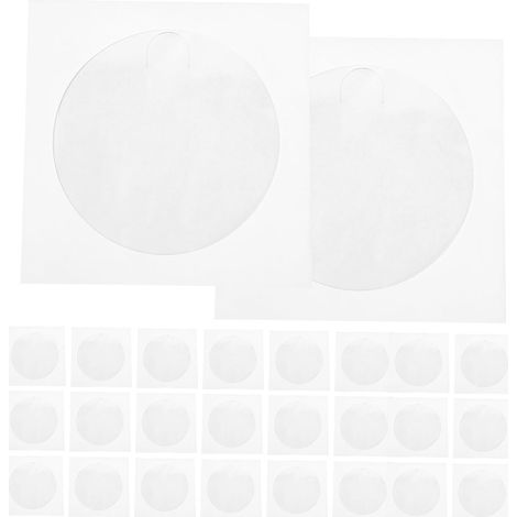 Packung mit 100 robusten Papierhüllen für CDs/DVDs, kratz- und feuchtigkeitsbeständig, für den Gebrauch zu Hause/im Büro