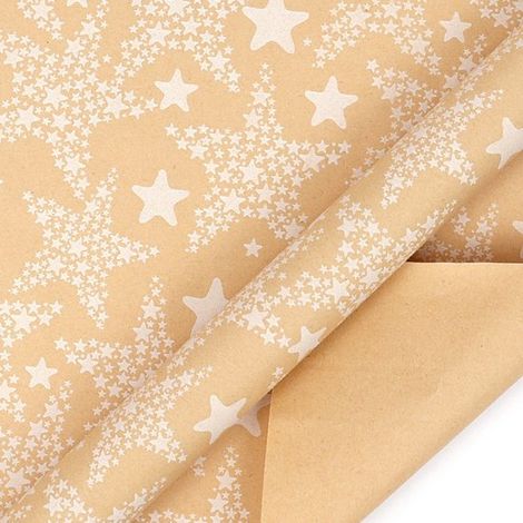 Rouleaux de papier cadeau de Noël - 43 cm x 3 m/rouleau - Parfaits pour emballer les cadeaux de Noël et décorer les fêtes, White Star/Volume (1/5)