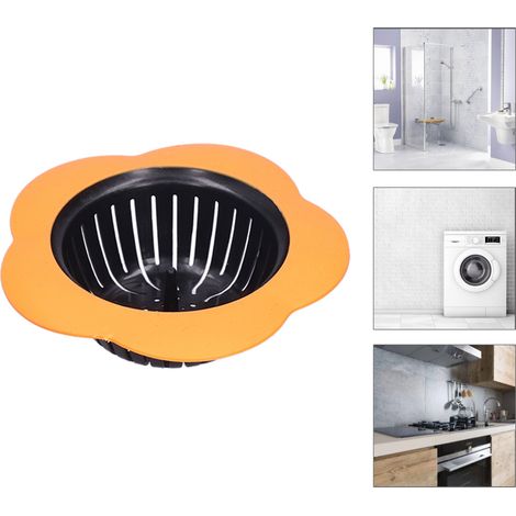 [Rejillas de filtro de aguas residuales] + [4 piezas] + [Plástico y silicona] + [Varios colores para evitar obstrucciones en el desagüe] (1/5)