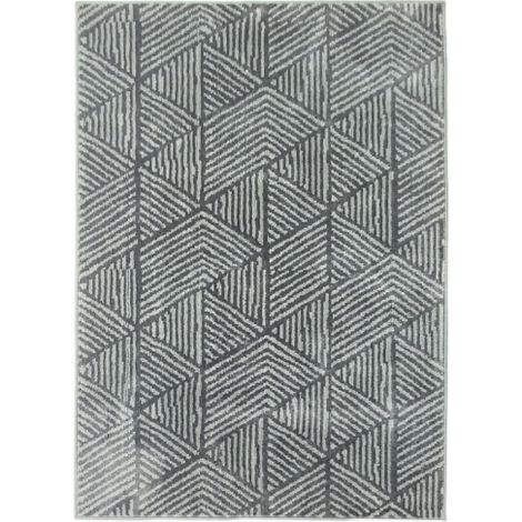 Moderne Wohnzimmerteppich, wassergereinigt, Maße 150 × 80 cm, dunkelgrau, schlichtes Muster, ideal für zeitgemäße Innenräume