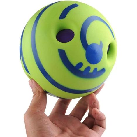 Wobble Wag Giggle Ball Jouet interactif pour Chien Sons drôles Chiot à mâcher Jouets Jouer à la Balle entraînement Sport Animal de Compagnie 10Cm