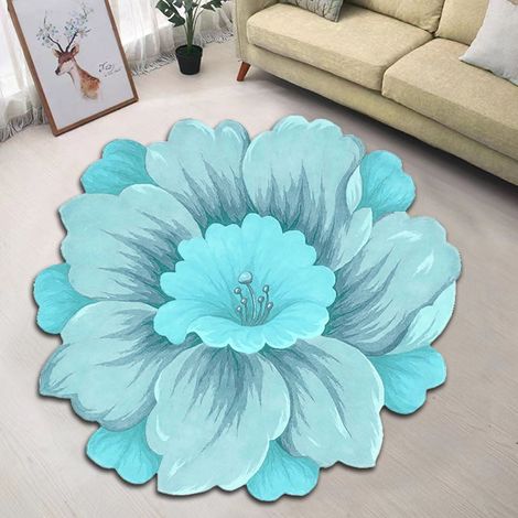 Tapis Rond Non Glissant - Tapis Absorbant Eau Huile - Pour Salle De Bain Cuisine Chambre Salon Entrée - 40 x 40 cm (1/5)