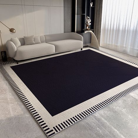 Tapis moelleux antidérapant motif géométrique, 3 tatamis, toutes saisons, anti-bruit, protection sol, épais et réversible, lavable, traitement antibactérien et anti-acariens, compatible sol chauffant
