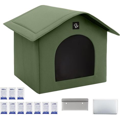 Maison Rafraîchissante pour Chat d'Été en Extérieur Chenil pour Chiot,Abri