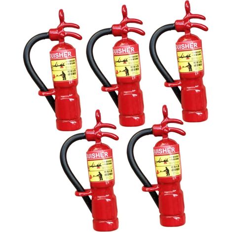 5 Pièces Modèle de Mini extincteur Pompier extincteur pour Enfants extincteur pour Enfants décor d'extincteur de Maison de poupée Jouets Mini extincteur Le Fer (1/5)