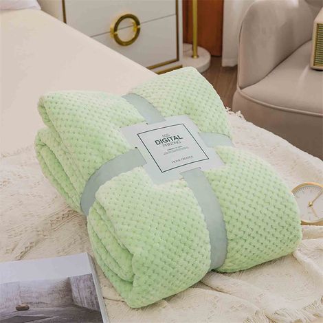 Couverture Polaire - 100 cm x 70 cm - Microfibre Polyester - Double Face - Pour Canapé Lit Chaise Voiture Camping - 1 Pièce (1/2)
