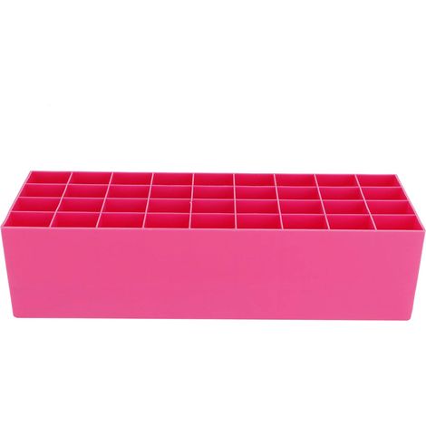 Boîte de rangement de maquillage à 36 compartiments, présentoir de cosmétiques, support de rouge à lèvres, conteneur (1/5)